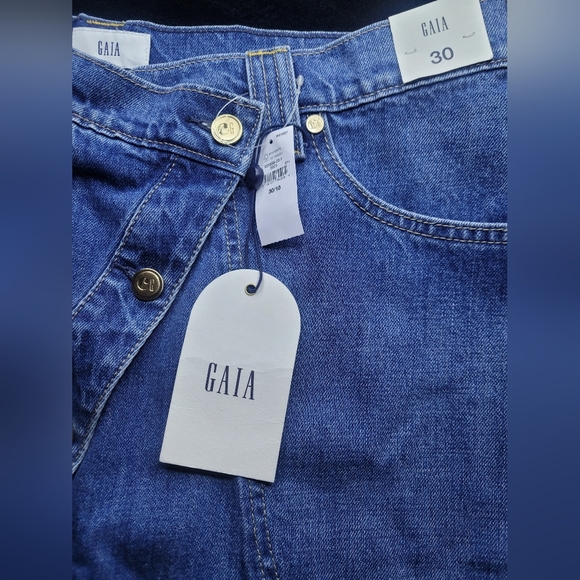 GAP x  CULT GAIA Asymmetric Blue Denim Maxi Skirt. Sz 30/10 NWT - Picture 3 of 10